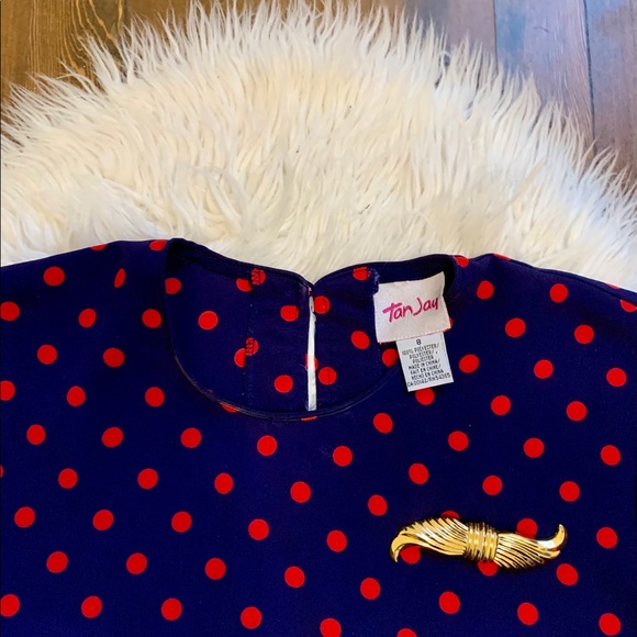 Vintage Tan Jay blouse - Picture 2 of 6